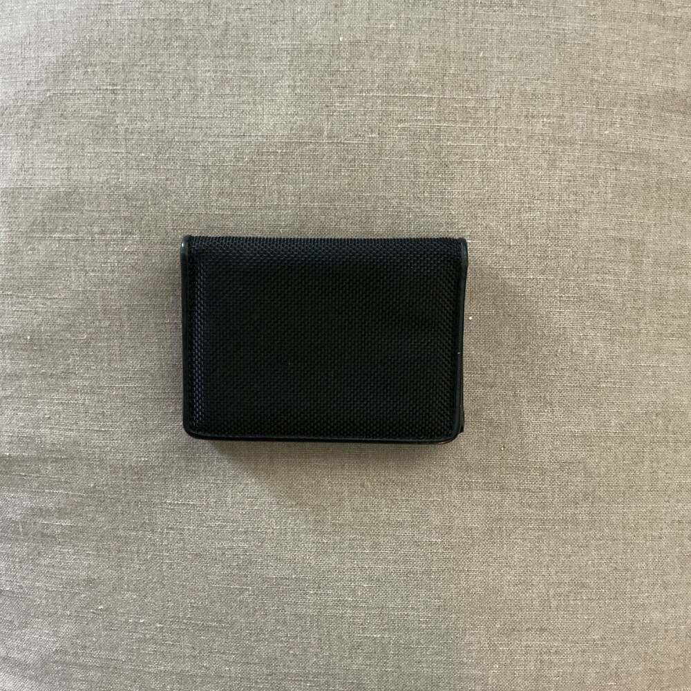 Tumi Black Ballistic Nylon Tri-fold Wallet with Leather Trim - Picture 3 of 4